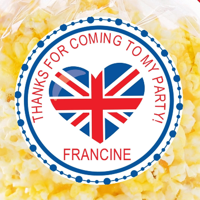 union jack heart london birthday sticker