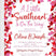 valentine baby shower invitations red pink heart design