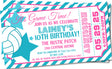 volleyball ticket birthday invitations
