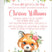 watercolor fox invitation cards woodland animal floral style