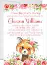 watercolor fox invitation cards woodland animal floral style