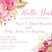watercolor rose invitation cards feminine baby welcome style