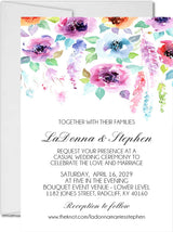 Colorful Watercolor Floral Wedding Invitations