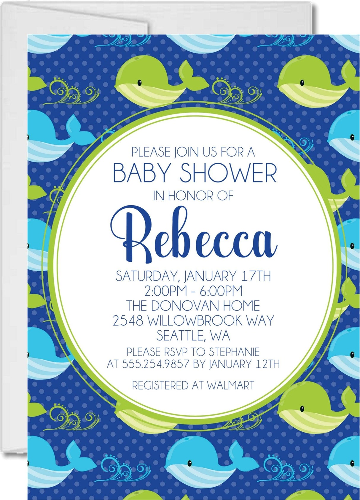 whale baby shower invitations colorful ocean whale design
