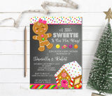 winter gingerbread cookie invitations colorful candy house design