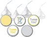 Yellow elephant safari baby shower candy stickers – gender neutral design