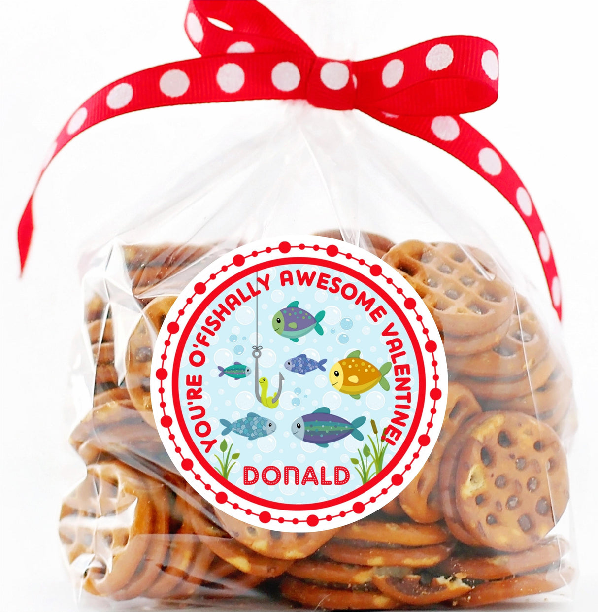 youre ofishally awesome fish valentine favor label