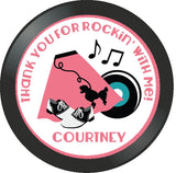 1950s poodle skirt party favor label