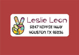 1970's Hippie Address Labels