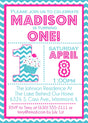 1st birthday party invitations cupcake design