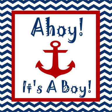 Ahoy! It's A Boy! Baby Shower Stickers Or Favor Tags