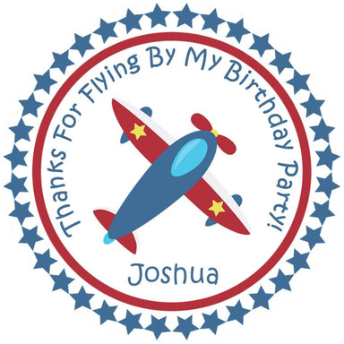 Airplane Birthday Party Stickers
