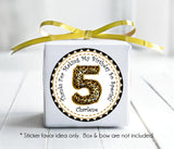 Animal print party favor label