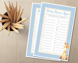 Animal themed baby name race printable