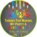 Art Birthday Party Stickers Or Favor Tags