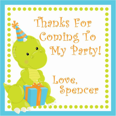 Baby Dinosaur Birthday Party Stickers Or Favor Tags