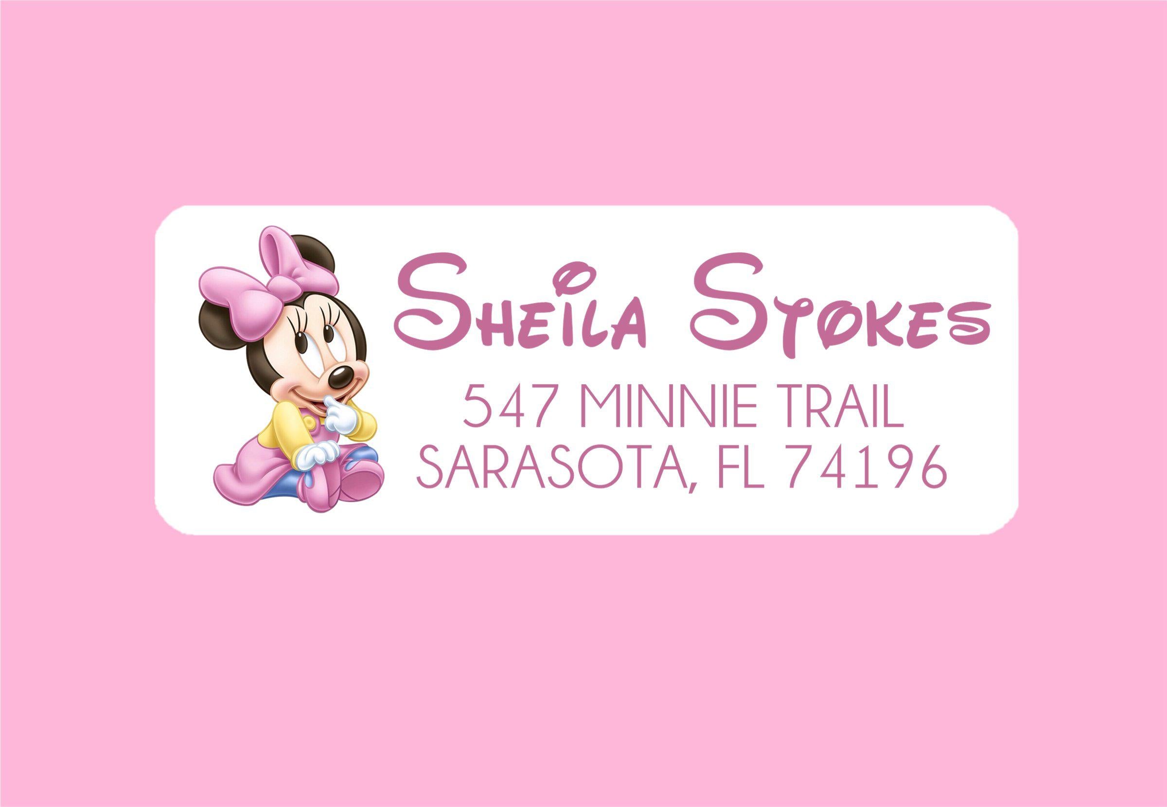 Baby Minnie Mouse Address Labels