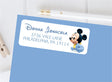 Baby Mickey Mouse address labels with personalized name