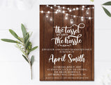 Backyard graduation party invitation with hand-lettered typography
