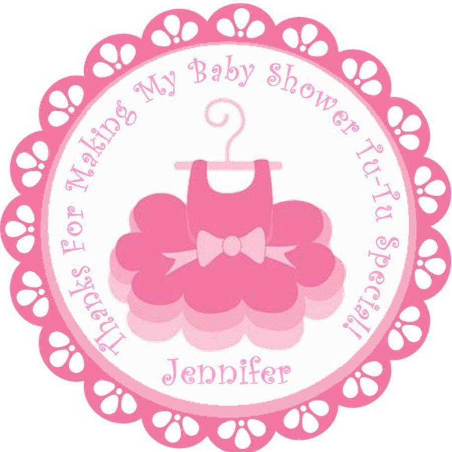 Ballet Tutu Baby Shower Stickers