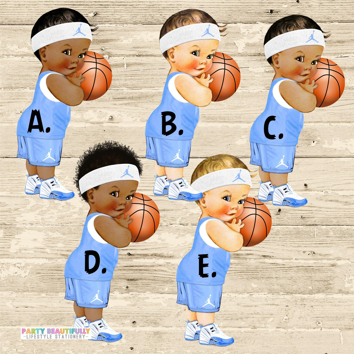 Basketball 1st Birthday Party Stickers Or Favor Tags