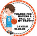 Basketball Birthday Party Stickers Or Favor Tags For Boys