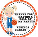 Basketball Birthday Party Stickers Or Favor Tags For Girls
