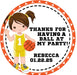 Basketball Birthday Party Stickers Or Favor Tags For Girls