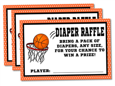Basketball Diaper Raffle Tickets
