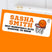 Basketball address labels with orange ball and hoop design