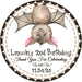 Bat Halloween Birthday Party Stickers