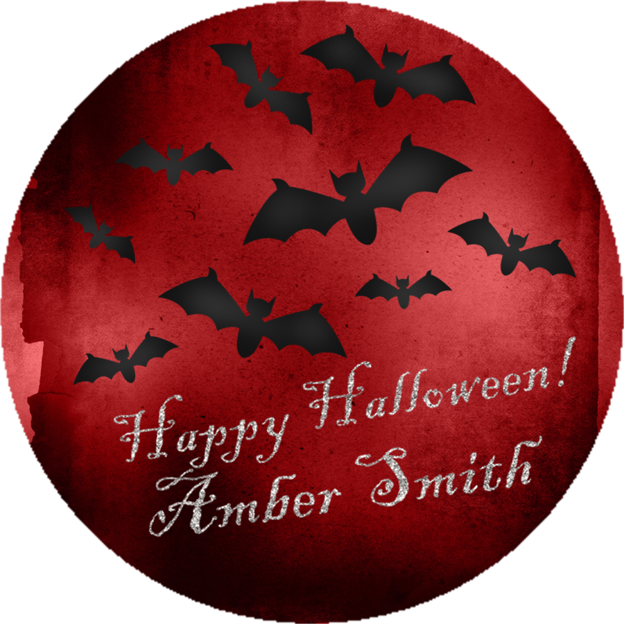 Bat Halloween Stickers or Favor Tags