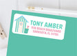 Beach house personalized address labels with coastal colors