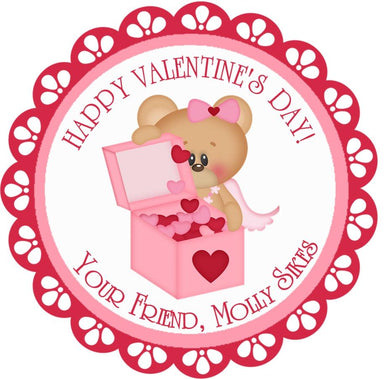 Bears Box of Hearts Valentine's Day Stickers