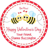 Bee mine yellow bee Valentine favor label