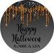 Black And Orange Halloween Stickers or Favor Tags