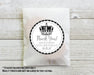 Black And Silver Royal Crown Birthday Party Stickers Or Favor Tags
