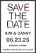 Black And White Modern Wedding Save The Date Cards