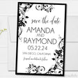 Black And White Wedding Save The Date Cards