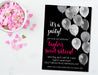 Black, White And Hot Pink Balloon Sweet 16 Party Invitations