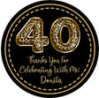 Black and gold leopard print birthday sticker