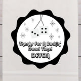 Black and white fuzzy dice 1950s party sticker