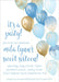Blue And Gold Balloon Sweet 16 Party Invitations
