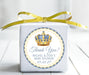 Blue And Gold Royal Prince Baby Shower Stickers Or Favor Tags