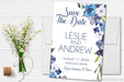 Blue And Lavender Wedding Save The Date Cards