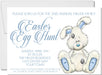 Blue And White Easter Egg Hunt Invitations