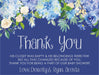 Blue Floral Baby Shower Thank You Cards