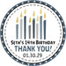 Blue, Grey And Black Candles Birthday Party Stickers