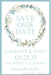 Blue Rustic Wedding Save The Date Cards