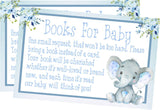 Blue Floral Elephant Baby Shower Book Request Instant PDF